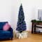 6ft. Fiber Optic Multicolor LED Lights Slim Pine Artificial Christmas Tree